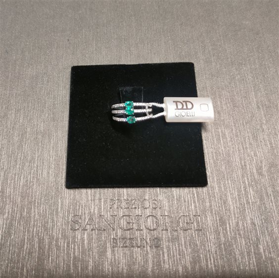 Anillo Davite & Delucchi Mujer in Oro blanco Smeraldo AA031616SM - AA031616SM